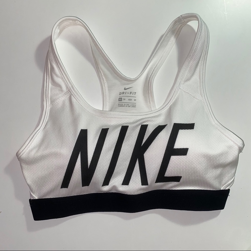 NIKE white and black sports bra - Picture 2 of 4